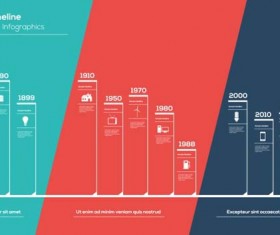 Infographic timeline vector template 05