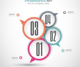 Infographic with speech bubbles vector