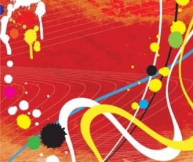 Ink dynamic lines background elements vector