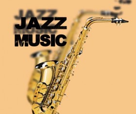 Jazz music creative background vector 02