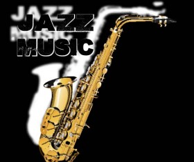 Jazz music creative background vector 03