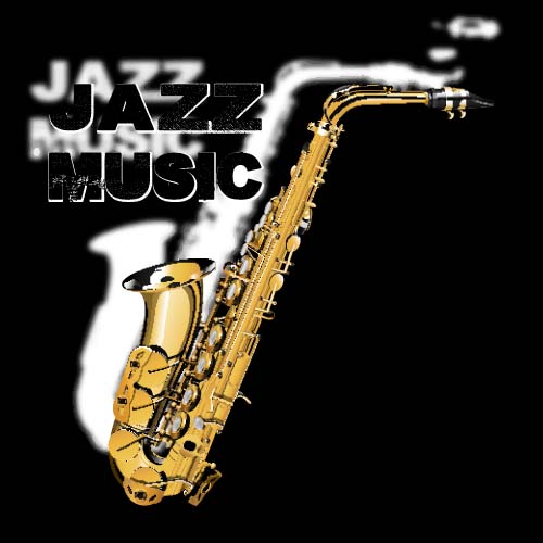 Jazz music creative background vector 03