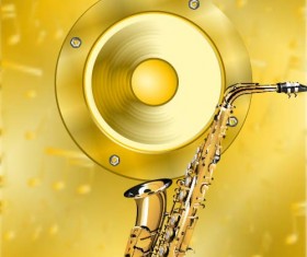 Jazz music creative background vector 04