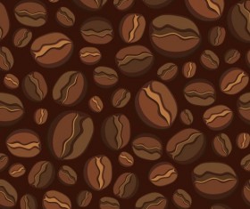 Lovely coffee beans vector seamless pattern