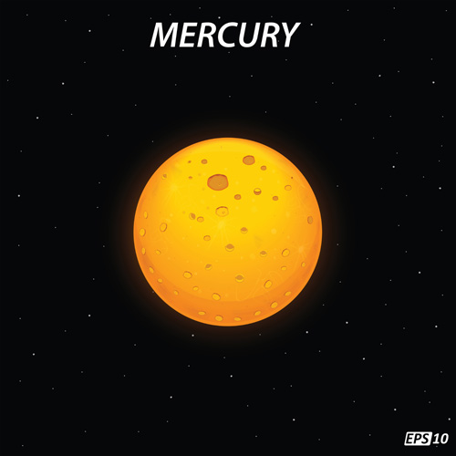 Mercury art background vector
