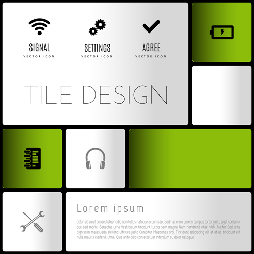 Mobile interface layout vector material 02