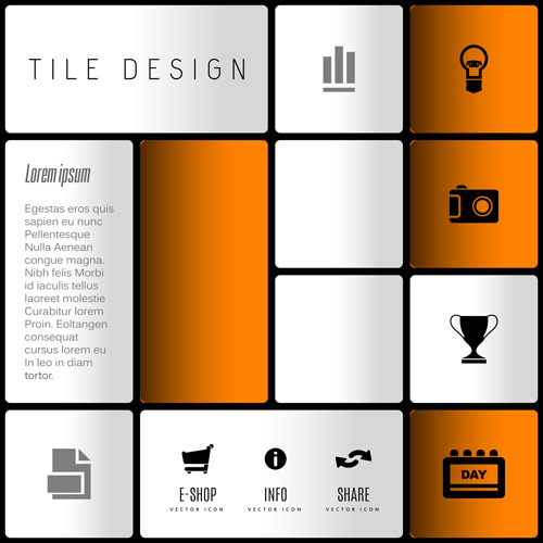Mobile interface layout vector material 03