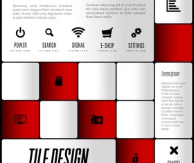 Mobile interface layout vector material 04