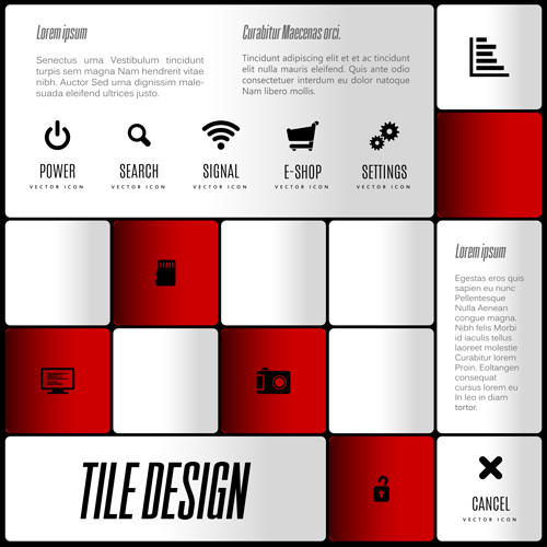 Mobile interface layout vector material 04