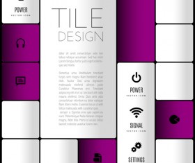Mobile interface layout vector material 05