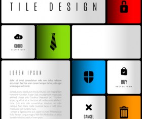 Mobile interface layout vector material 06