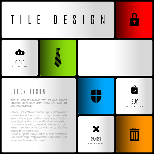Mobile interface layout vector material 06