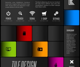 Mobile interface layout vector material 07
