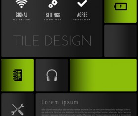 Mobile interface layout vector material 08
