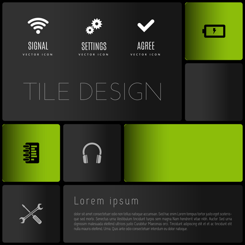 Mobile interface layout vector material 08