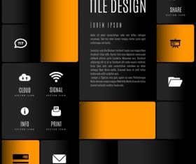 Mobile interface layout vector material 09
