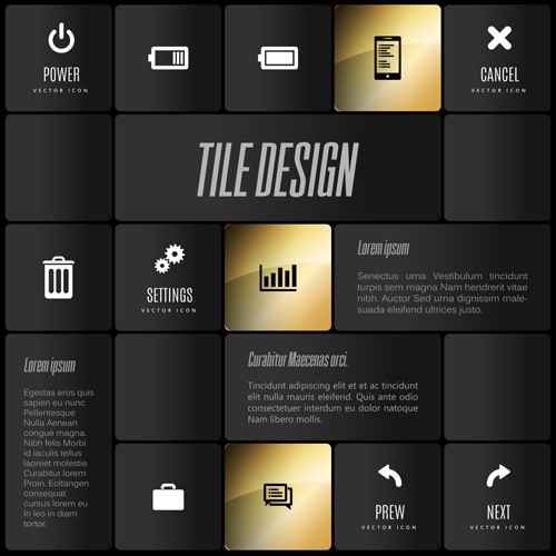 Mobile interface layout vector material 11