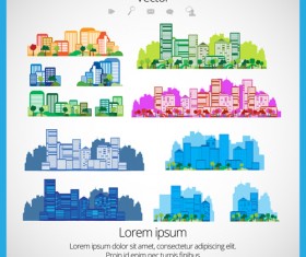 Modern Urban Landscapes set vectors 05