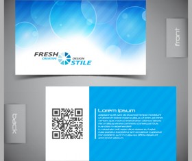 Modern business cards front and back template vector 01