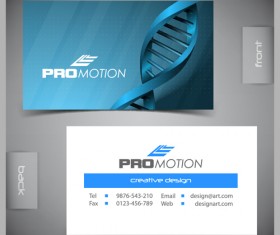 Modern business cards front and back template vector 02