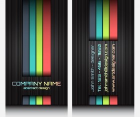 Modern business cards front and back template vector 06