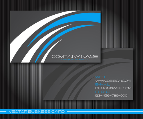 Modern business cards front and back template vector 07