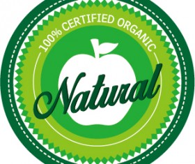 Nature oragnic labels vector design 04