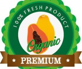 Nature oragnic labels vector design 06