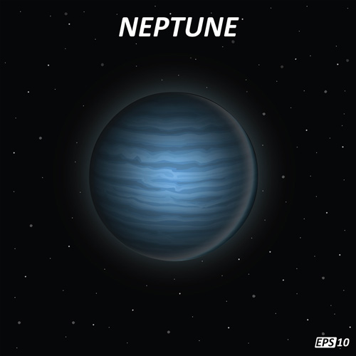 Neptune art background vector