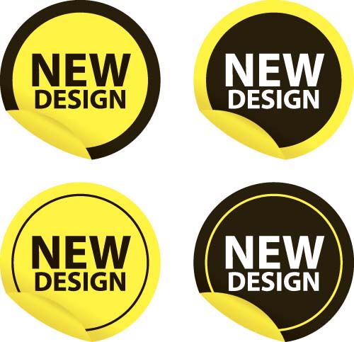 New design stickers vectors 03