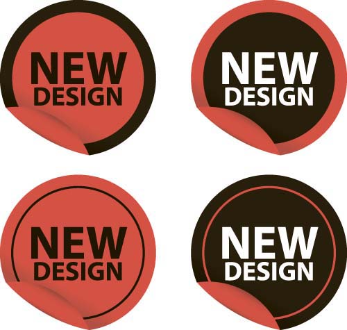New design stickers vectors 04