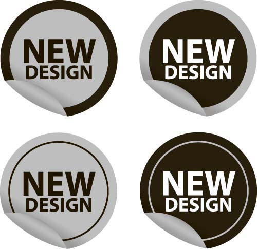 New design stickers vectors 06