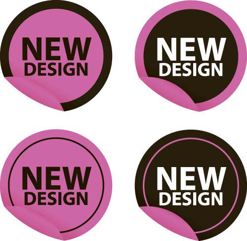 New design stickers vectors 07