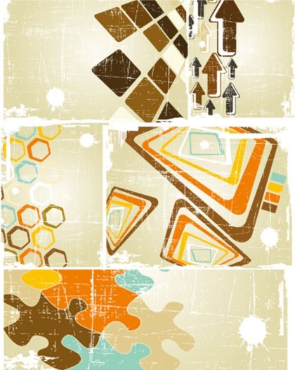 Old poster background vector