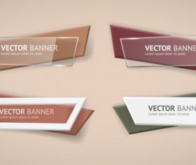 Origami business banners vector material 04