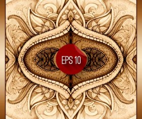 Ornate dark floral book cover with invitation card vector 04