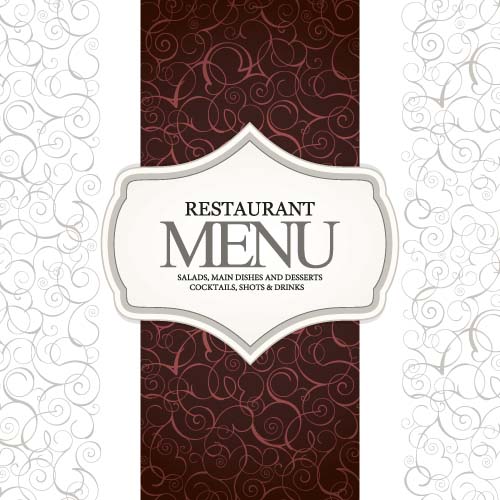 Ornate restaurant menu vintage vector 02