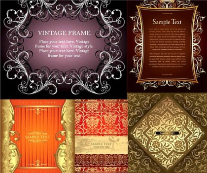 Ornate design vintage background vector