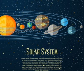 Outer space cartoon background vector 04