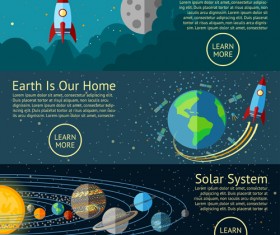 Outer space cartoon background vector 05