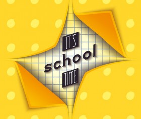 Paper school vector background 01