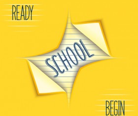 Paper school vector background 02