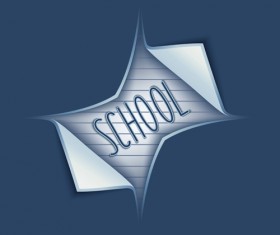 Paper school vector background 03