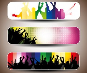 Party banners vector set