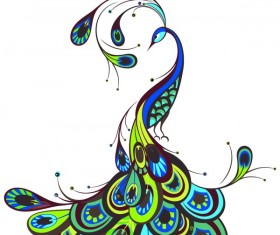 Peacock beautiful vector