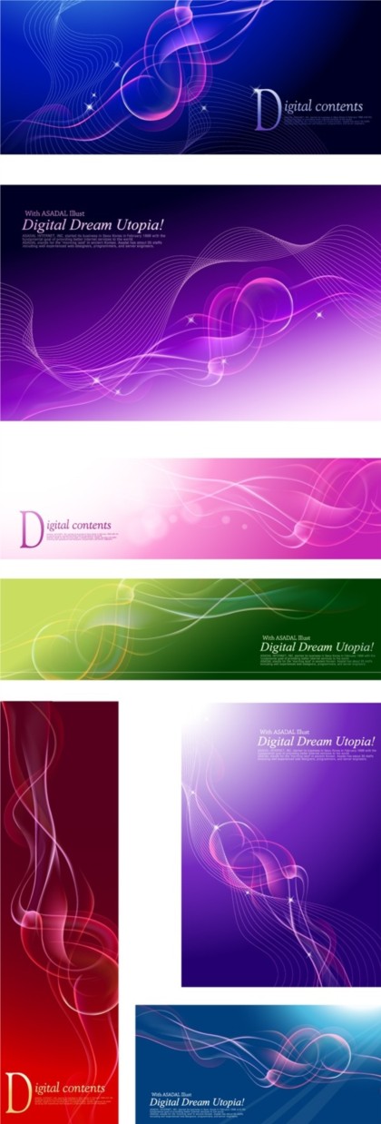 Personality dream smoke banner with background vector free download