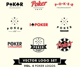 Poker logos vector