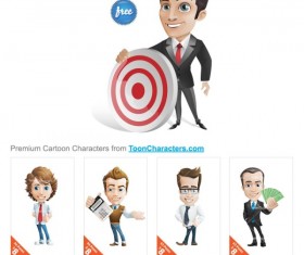 Premium cartoon characters vector material