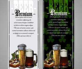Pub beer menu vintage styles vector 06