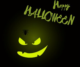 Pumpkin halloween poster vintage vector 02